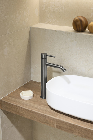 KFA bateria umywalkowa nablatowa Moza, gun metal grey PVD 5032-612-61