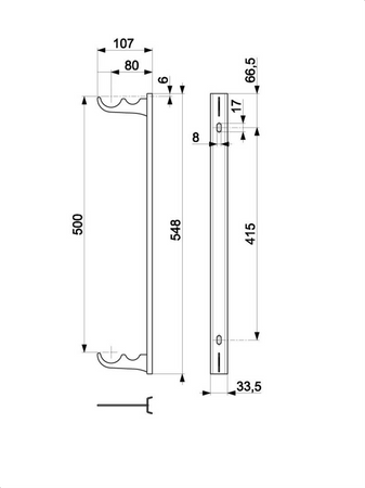 KFA komplet wieszaków do grzejnika aluminiowego 864-110-44