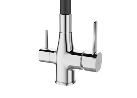 Invena bateria kuchenna z filtrem Glamour, chrom/czarny BZ-02-F08-V