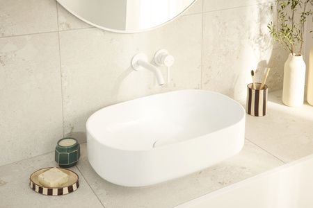 KFA bateria umywalkowa podtynkowa Moza, biały mat 5039-810-44