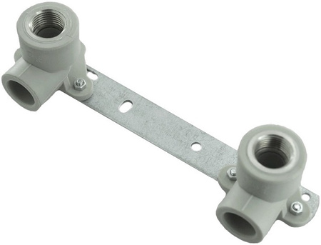 Detal-met kolano z wieszakiem PP GW 20x1/2 z płytką montażową 150 KOLWGW20X1/2-150MM