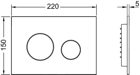 Tece przycisk spłukujący do WC TECEloop z tworzywa, grafit metaliczny 9240938