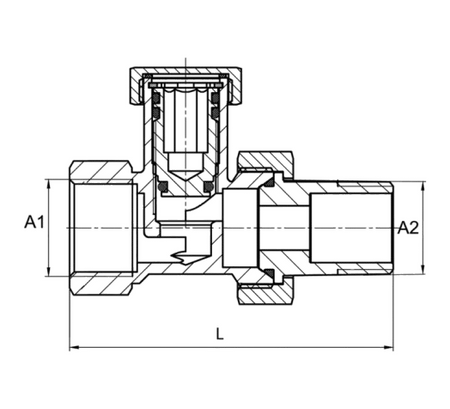 Diamond zawór grzejnikowy prosty niklowany odcinający 1/2" ART.66-1/2.OP