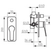 Ferro bateria natryskowa podtynkowa 2-funkcyjna STRATOS, chrom BSC7P