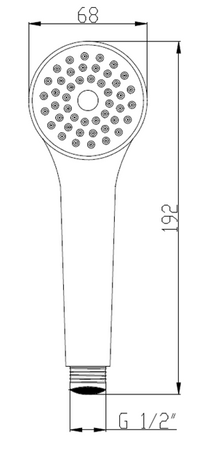 Invena słuchawka natryskowa Eol chrom AS-14-001