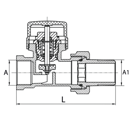 Diamond zestaw termostatyczny, F-P, prosty ART.411.ZEST.TERM.PR