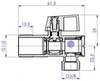 Invena zawór kulowy odcinający z filtrem, z metalowym pokrętłem do baterii, dolnopłuka lub pralki 1/2"X3/8" ZW-12-W10