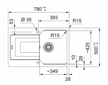 Franke zlewozmywak jednokomorowy wbudowywany Fragranite Urban UBG 611-78, cappuccino 114.0687.271