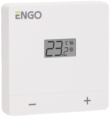 Engo przewodowy regulator temperatury, biały zasilanie sieciowe 230V EASY230W
