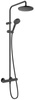 Hansgrohe Vernis Blend komplet prysznicowy 200 1jet EcoSmart z baterią termostatyczną, czarny mat 26089670
