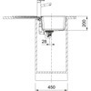 Franke zlewozmywak jednokomorowy Centro CNG 611-78 Fragranit+ kamienny szary 114.0633.096