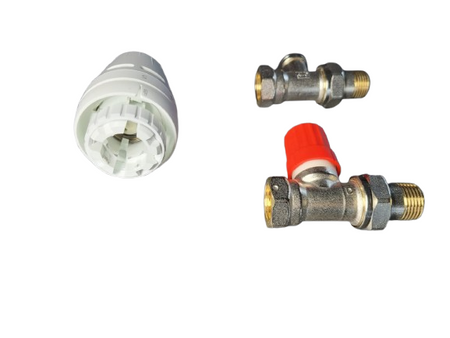 WYPRZEDAŻ: Danfoss zestaw prosty z głowicą Regus®, zawór RA-N i odcinający RLV-S 015G5304