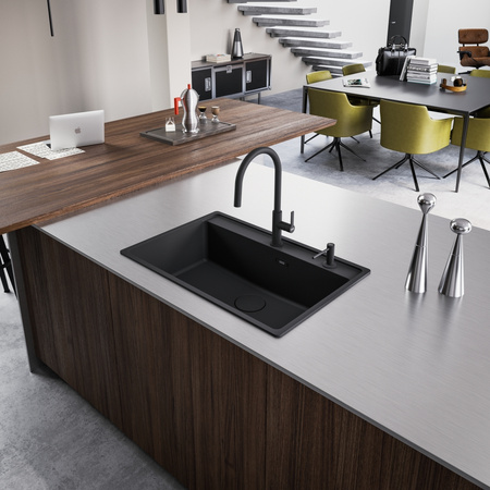 Franke bateria kuchenna Maris Slim J pull-out, czarny mat 115.0728.389