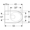 Geberit wisząca miska WC Selnova, lejowa 500.260.01.7