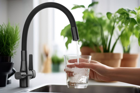 Invena bateria kuchenna z filtrem Glamour, czarny BZ-02-F04-V