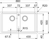 Franke zlewozmywak dwukomorowy wpuszczany Fragranit+ Basis BFG 620-34-34, biały polarny 114.0676.270