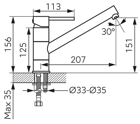 Ferro bateria zlewozmywakowa stojąca FIESTA BRIGHT GOLD, złoty BFI4G