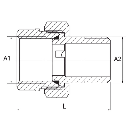 Diamond śrubunek prosty 1 1/4" ART.51-32.P-SRUB