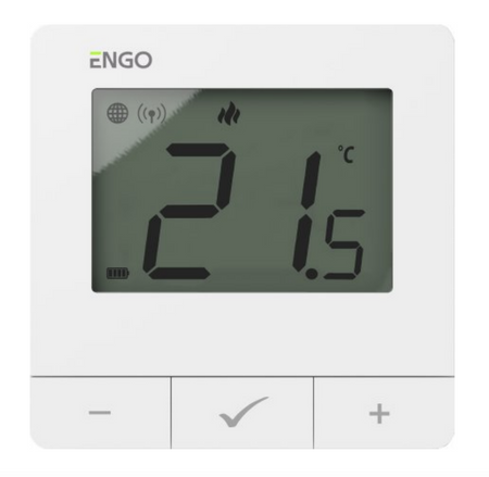 Engo internetowy, natynkowy regulator temperatury ZigBee/868MHz biały E25-BATW