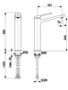 KFA bateria umywalkowa stojąca nablatowa AMAZONIT, chrom + click clack 4622-613-00