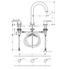 Hansgrohe Vernis Blend bateria umywalkowa 3-otworowa EcoSmart czarny mat 71553670