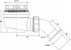 McAlpine syfon brodzikowy fi 50 "niski" wys.65 mm, odejście 40/50 mm czyszczony od góry, pokrywa stal nierdz. 70 mm HC252570B