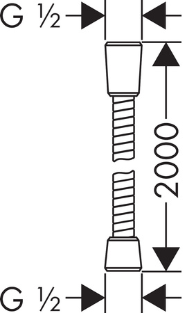 Hansgrohe metalowy wąż prysznicowy Sensoflex, długość 2,00 m 28134000