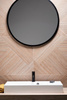 KFA Moza Black bateria umywalkowa stojąca, czarna + click clack 5032-815-81