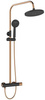 Invena zestaw prysznicowy z deszczownicą Moonlight czarny/rose gold AU-77-014-V