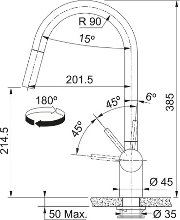 Franke bateria kuchenna Atlas Neo J pull-out, stal szlachetna 115.0590.047