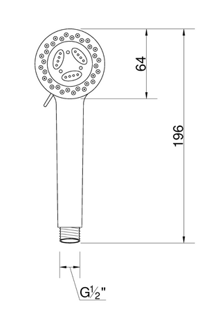 Invena słuchawka natryskowa Sao chrom AS-21-001