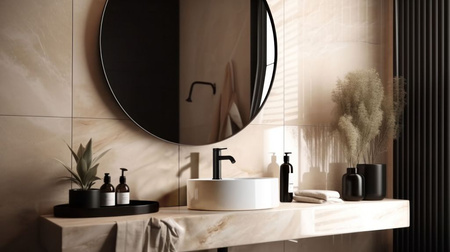 Invena bateria umywalkowa Kalitea, czarny BU-72-004-V