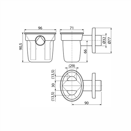 Tycner syfon do odprowadzania kondensatu DN32 AKS1