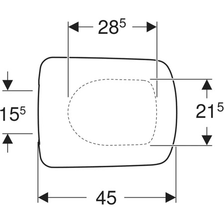 Geberit antybakteryjna, wolnoopadająca deska sedesowa, mocowanie od góry, kształt geometryczny Selnova Compact 502.898.00.1