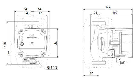 Grundfos pompa obiegowa ALPHA1 L 25-40 130 1x230V 50Hz 6H 99160578