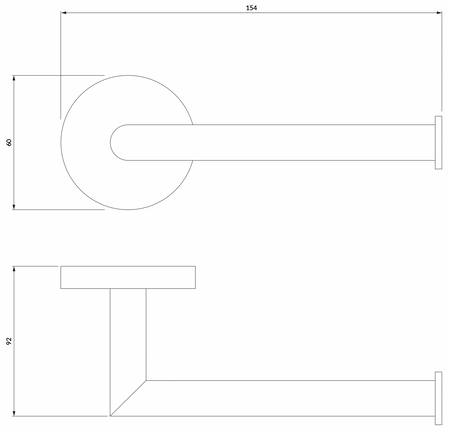 Omnires uchwyt na papier toaletowy MODERN PROJECT czarny mat MP60510BL