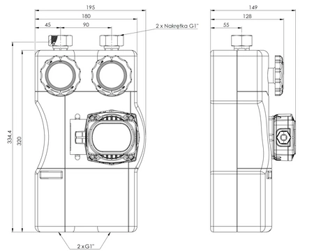 Afriso grupa pompowa BPG 240, DN20, pompa AFRISO APH 9024000