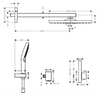 Hansgrohe zestaw prysznicowy podtynkowy z termostatem i deszczownią ShowerSelect Raindance E, czarny 27939670