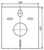 Zestaw Duofix Concept stelaż podtynkowy Geberit do WC z przyciskiem Sigma 01 czarny + miska WC z deską Lavita S012