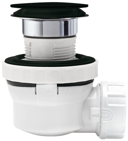 Wirquin syfon umywalkowy Nano quick-clack, czarny mat 30723978