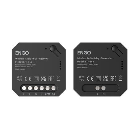 Engo przekaźnik bezprzewodowy EngoLink, nadajnik+odbiornik sterowany radiowo, 868Mhz, 230V ETR-868