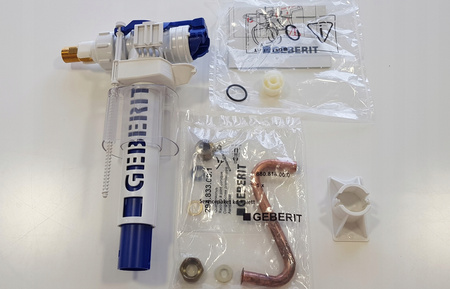 Geberit zawór napełniający do spłuczek podtynkowych typ 380, przyłącze wody z boku, 3/8", nypel z mosiądzu 240.705.00.1