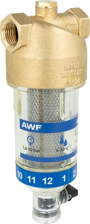 Afriso filtr do wody AWF 110, płukanie wsteczne, GW G1/2" 4211000 