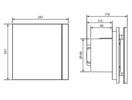 Venture wentylator łazienkowy Silent 300CHZ DESIGN-3C 230V, 50HZ 40021352