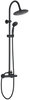Invena zestaw prysznicowy z deszczownicą i baterią termostatyczną Gracja Slim, czarny AU-15-D04-C