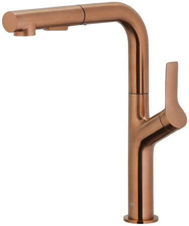 KFA bateria kuchenna z wyciąganą i obrotową wylewką Duero Design, brushed rose gold PVD 6623-220-34