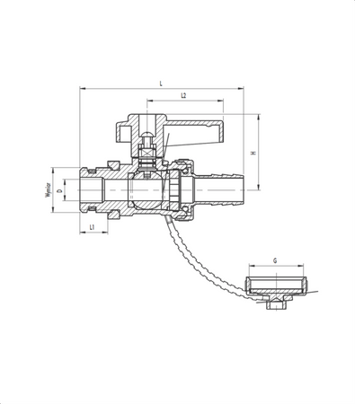 KFA zawór kulowy spustowy 1/2" 705-010-15