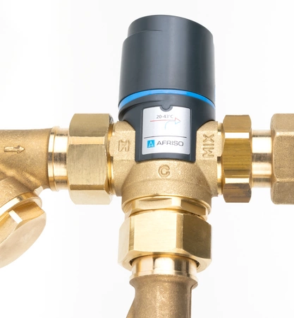 Afriso Zestaw mieszający ze sprzęgłem hydraulicznym BPS 911 AP, dwa człony z zaworem termostatycznym ATM 561, pompy AFRISO APH 160 9091120