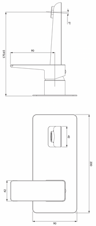 Omnires bateria umywalkowa podtynkowa PARMA chrom PM7415CR