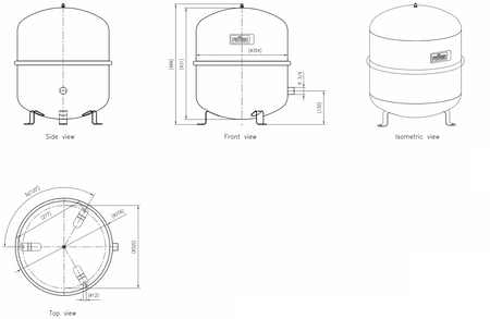 Reflex naczynie wzbiorcze N 35 4 bar/70°C szare 8208401